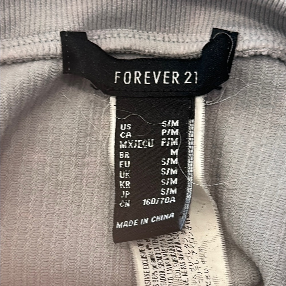 Forever 21 Taupe Ribbed Short Sleeve Top - Picture 2 of 3